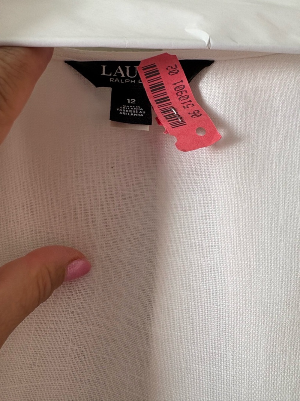Lauren Ralph Lauren White Linen-Effect Wrap Midi Dress - Picture 9 of 10